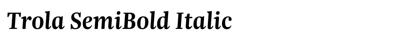 Trola SemiBold Italic image